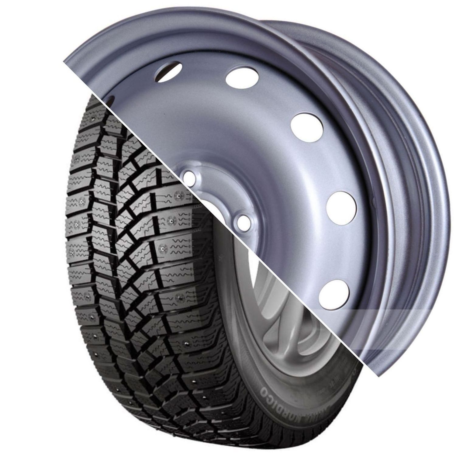 Шина с диском в сборе Viatti Brina Nordico V-522 185/65 R15 88T + Magnetto 15001 S AM Silver 4*100 6xR15 ET50 DIA60.1