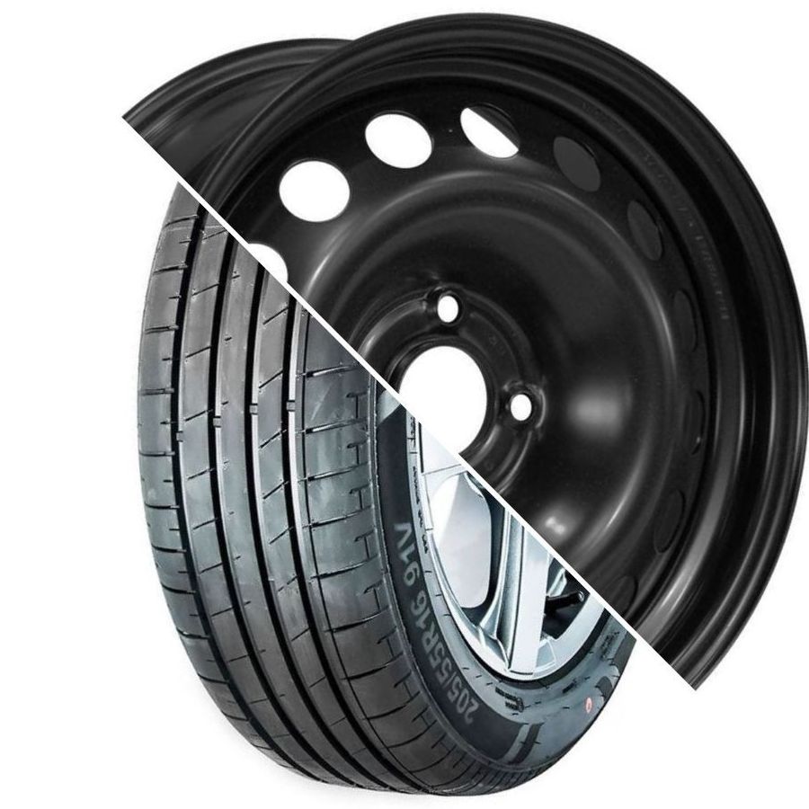Шина с диском в сборе Massimo OTTIMA PLUS 185/65 R15 88H + Magnetto 15001 Black 4*100 6xR15 ET50 DIA60.1