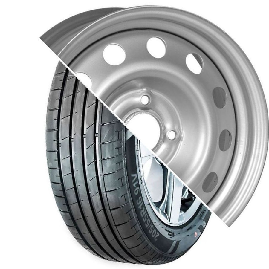 Шина с диском в сборе Massimo OTTIMA PLUS 185/65 R15 88H + Magnetto 15010 S AM Silver 4*100 6xR15 ET37 DIA60.1