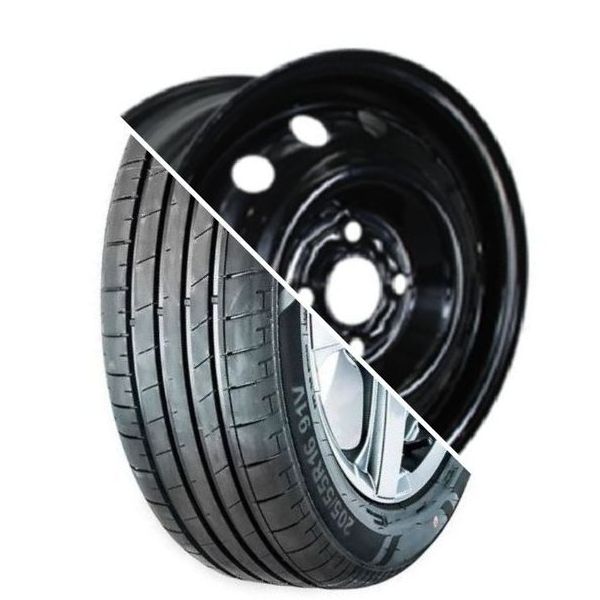 Шина с диском в сборе Massimo OTTIMA PLUS 185/65 R15 88H + Trebl 64A50C Black 4*100 6xR15 ET50 DIA60.1