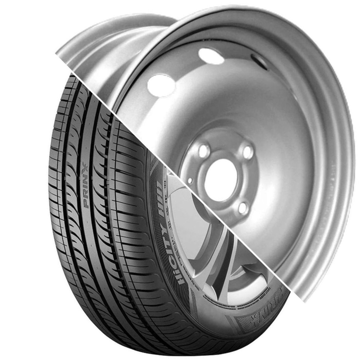 Шина с диском в сборе Prinx HH1 HiCity 185/65 R15 88H + Magnetto 15003 AM New Silver 4*100 6xR15 ET46 DIA54.1