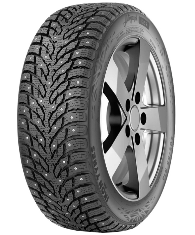 Шина с диском в сборе Ikon (Nokian Tyres) Autograph Ice 9 185/65 R15 92T + Trebl X40923 (new D5) Black 4*100 6xR15 ET46 DIA54.1 в KOLOBOX