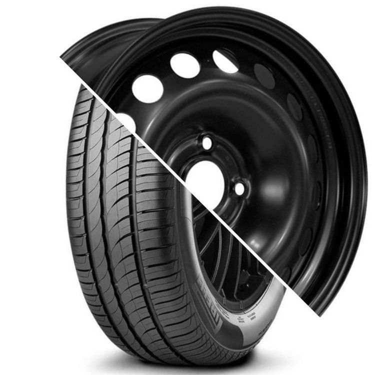 Шина с диском в сборе Pirelli Cinturato P1 185/65 R15 88H + Trebl X40923 (new D5) Black 4*100 6xR15 ET46 DIA54.1