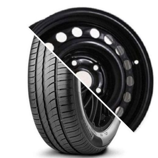 Шина с диском в сборе Pirelli Cinturato P1 185/65 R15 88H + Magnetto 15009 AM Black 4*100 6xR15 ET50 DIA60.1 Lada Vesta