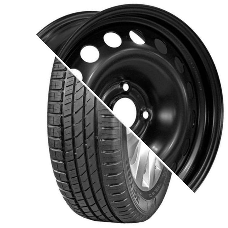 Шина с диском в сборе Ikon (Nokian Tyres) Character Eco (Nordman SX3) 185/65 R15 88H + Trebl X40923 (new D5) Black 4*100 6xR15 ET46 DIA54.1