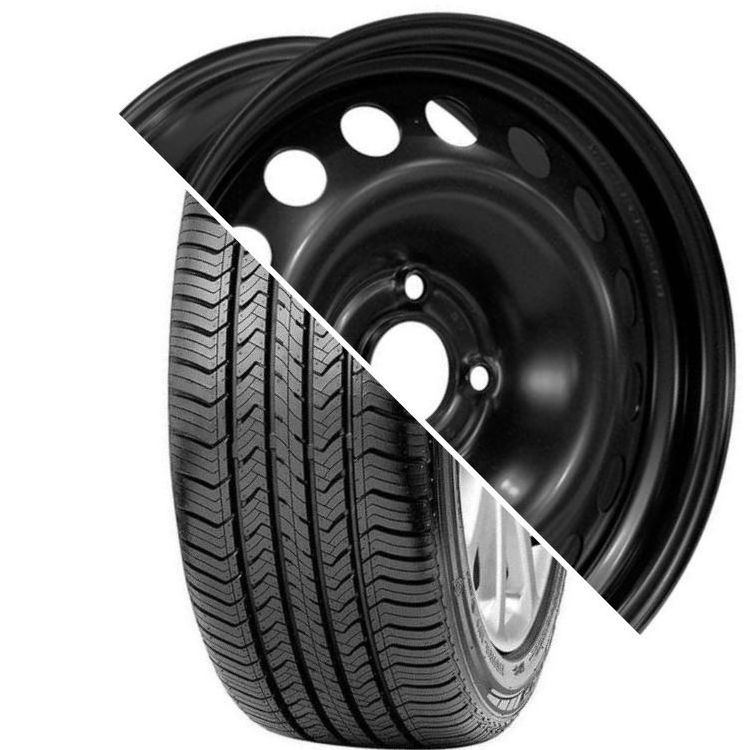 Шина с диском в сборе Maxxis HP-M3 Bravo 185/65 R15 88H + Trebl X40923 (new D5) Black 4*100 6xR15 ET46 DIA54.1