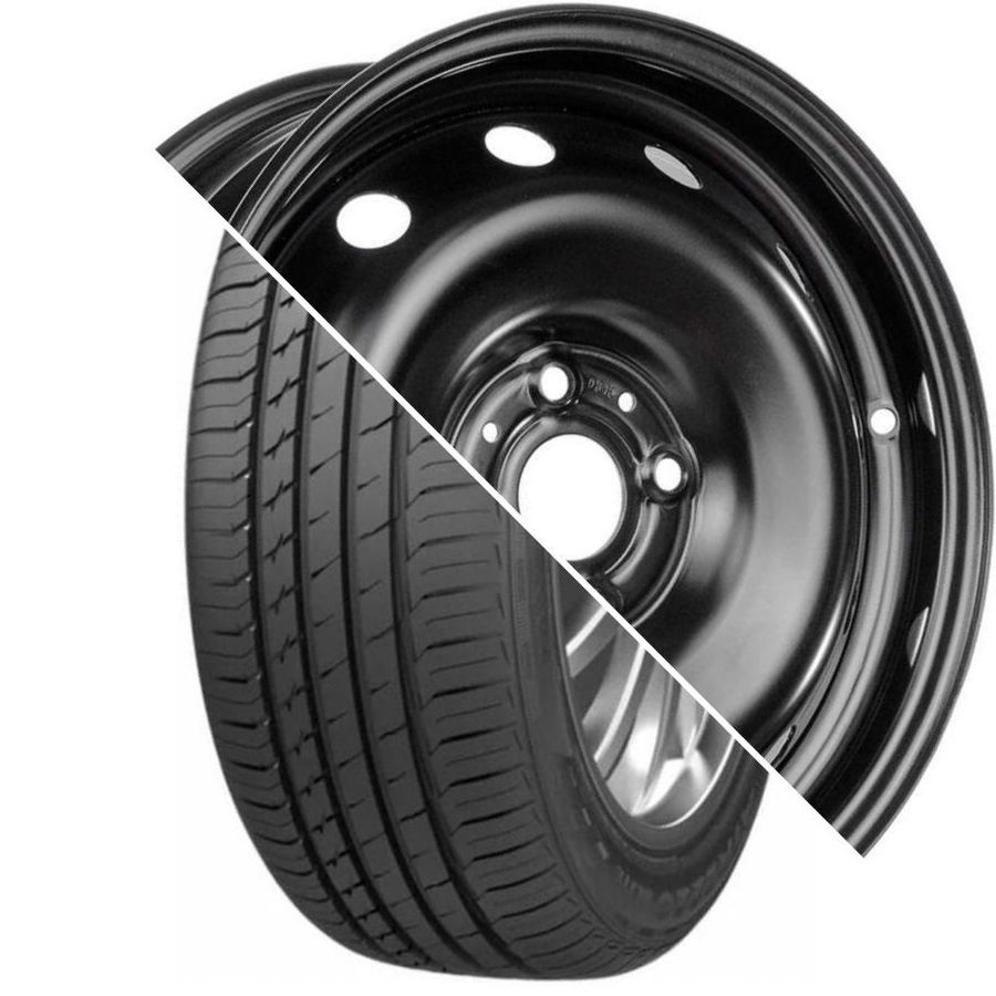 Шина с диском в сборе Sailun Atrezzo Elite 185/65 R15 92T + Magnetto 15003 AM New Black 4*100 6xR15 ET46 DIA54.1