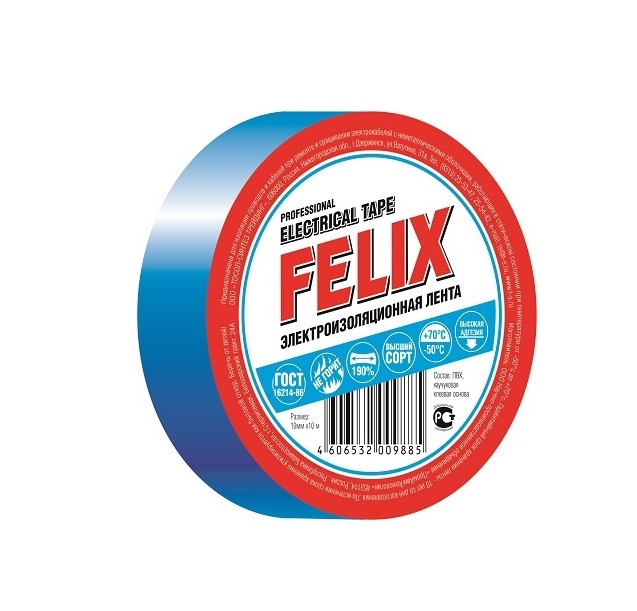 Изолента ПВХ синяя FELIX (410040170)