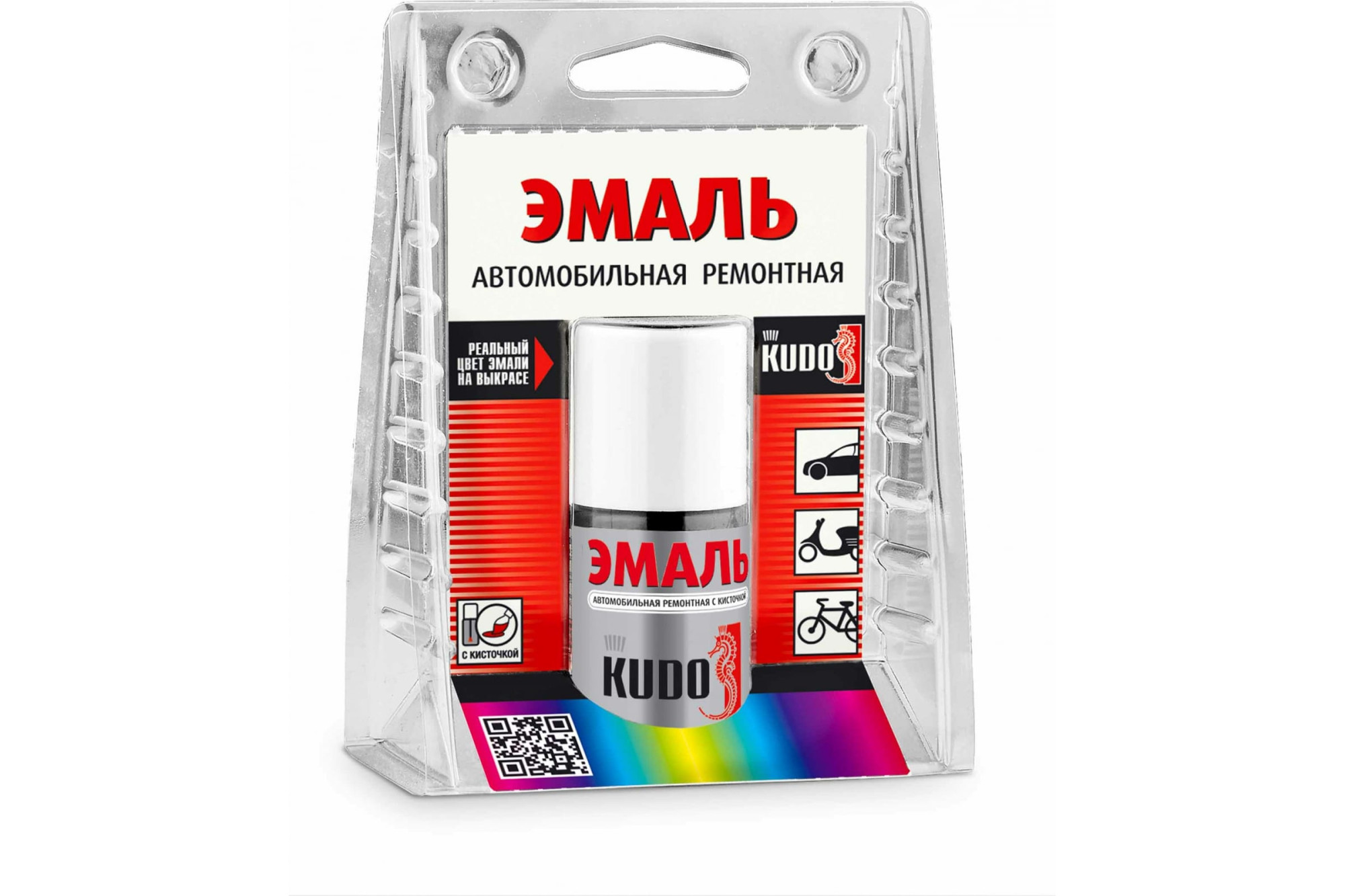 Kudo Краска-кисточка 1K черная матовая (KU-70090) в KOLOBOX