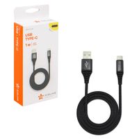 Кабель для зарядки телефона (USB/Type-C) датакабель нейлоновая оплетка Airline (ACH-C-25)